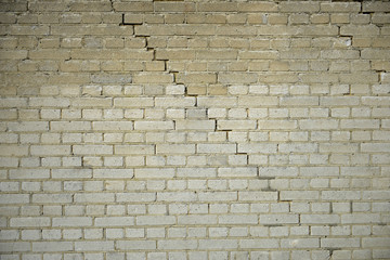 brick wall with a crack