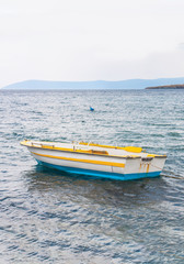 Fototapeta premium boat at sea background pattern