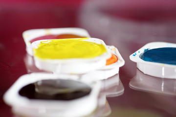 Artful painting with watercolors
