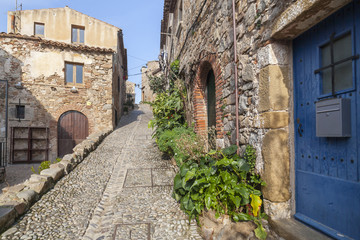 Fototapeta na wymiar View of Tossa de Mar, historic center, vila vella, mediterranean village in Costa Brava, province Girona, Catalonia,Spain.
