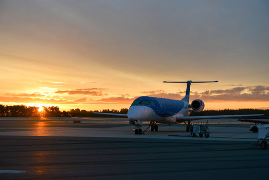 Embraer ERJ 145 In Sunrise