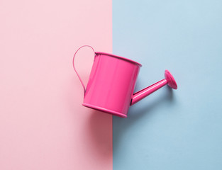 Watering can on pink background     © MagicsPhotos