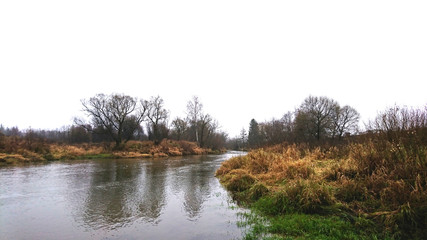 View on autumn river