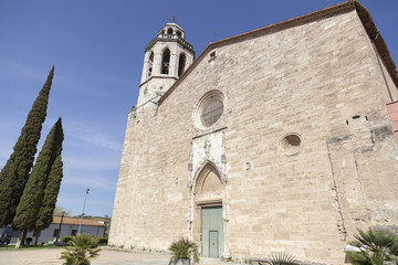 Fototapeta na wymiar Religious building, benedictine monastery of St.Esteve, Banyoles,Catalonia,Spain.