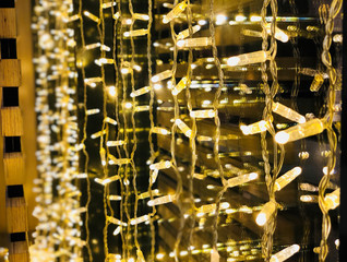 New Year's sparks. Garland
