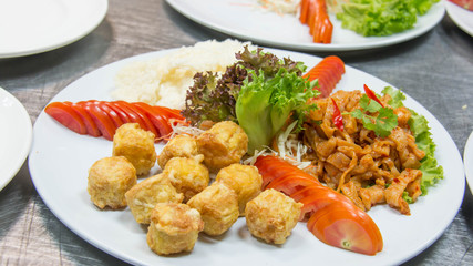image of Thai food fried shrimp.