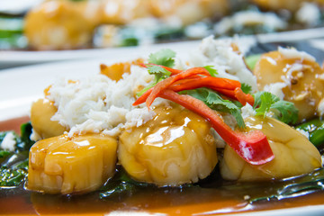 image of Thai food fried shrimp.