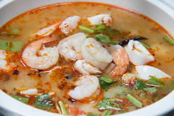 Tom yum thai spice soup, thai food