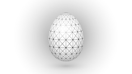 Easter egg with geometric pattern for background, design, advertising, packaging, screensaver, decoration, ideas