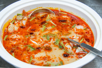 Tom yum thai spice soup, thai food