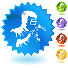 Welder Welding Industrial Work Button