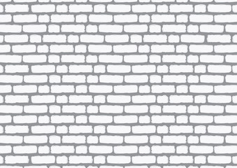 Wall of white brick. Background for decoration.