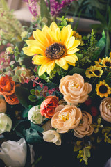 Colorful decoration artificial flower (vintage)