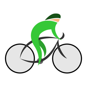 Cycliste Vert
