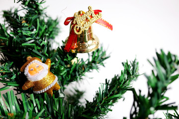 Obraz premium Christmas Decoration on isolated white background with copy space