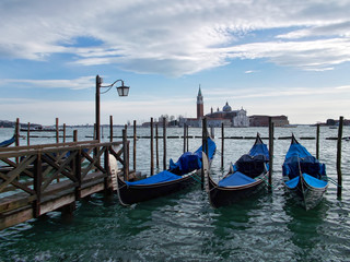 Fototapeta premium Boats in Venice, Italy
