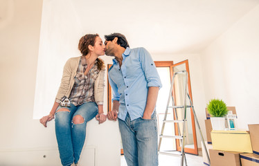 Couple moving into new house