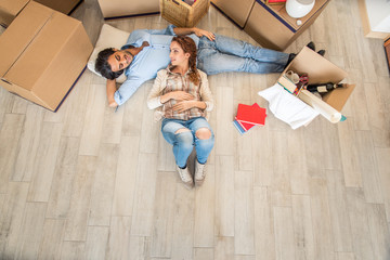 Couple moving into new house