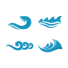 Seamless Waves on white background