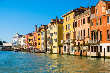 Obraz na płótnie Canvas View of the Grand Canal at Venice Italy.