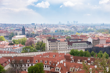 Fototapeta na wymiar Aerial View of Prague, Czech Republic.