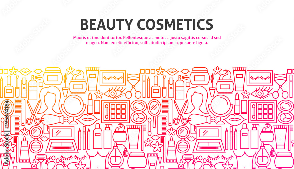 Poster beauty cosmetics concept