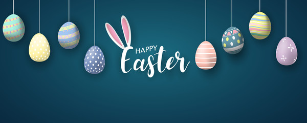 Happy Easter background. Vector illustration.