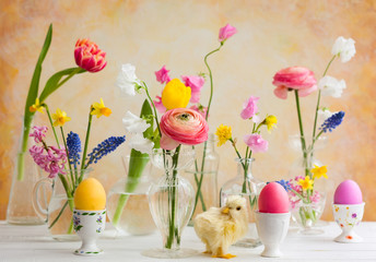 Festive Easter table decoration