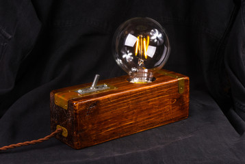 Light fixture handmade in vintage style