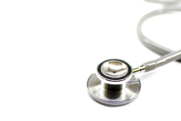 Stethoscope gray isolated  on white background.