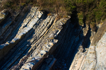 rocks and stones of the sea coast