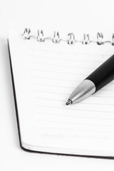 Pen on notebook