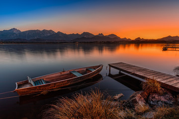 Sonnenuntergang am Hopfensee