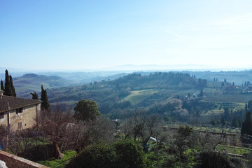 Fototapeta premium very nice villagge named san gimignano
