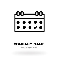 Calendar company logo design template, Business corporate vector icon