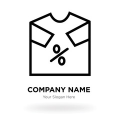 t-shirt discount company logo design template, Business corporate vector icon