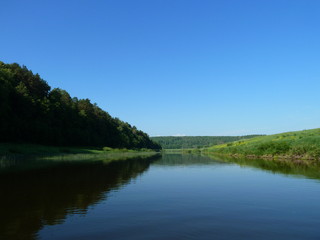 Fototapeta na wymiar Nature of Russia, the river Ugra
