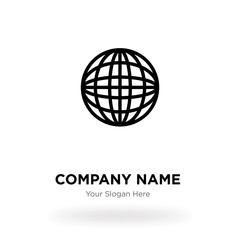 Earth company logo design template, Business corporate vector icon