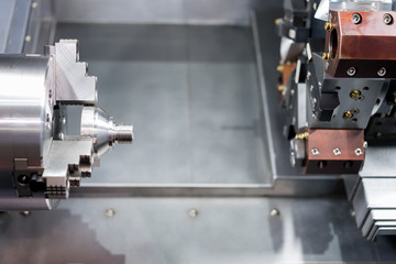 Steel metal automotive parts cutting machine process by CNC lathe