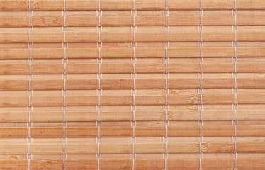 Bamboo tablecloth on the table.