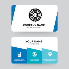 Fototapeta premium 50% discount tag business card design template, Visiting for your company, Modern Creative and Clean identity Card Vector Illustration