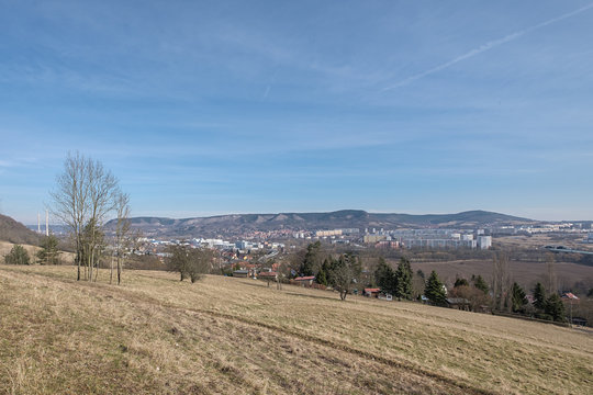 Blick aus Westen nach Jena-Burgau und Jena Neu-Lobeda