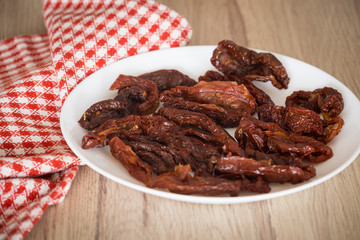 dried tomatoes on the table