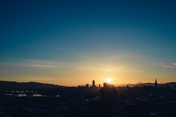 Taipei sunrise skyline, Taiwan
