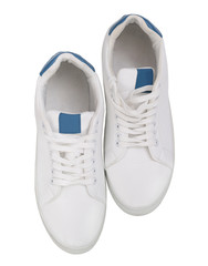 White sport shoes isolated on white background