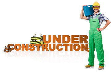 Concept of under construction for your webpage