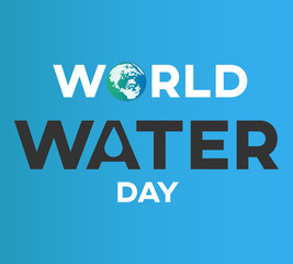 world water day text background , greeting card or poster for campaign save water