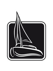 cool rahmen design button logo segeln boot schiff verein meer segelboot team crew