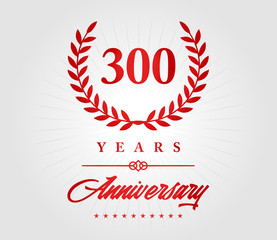 300 years anniversary red