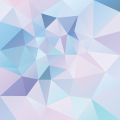 vector abstract irregular polygonal square background - triangle low poly pattern - trendy cool pastel colored - baby pink, purple, violet, blue, orchid color